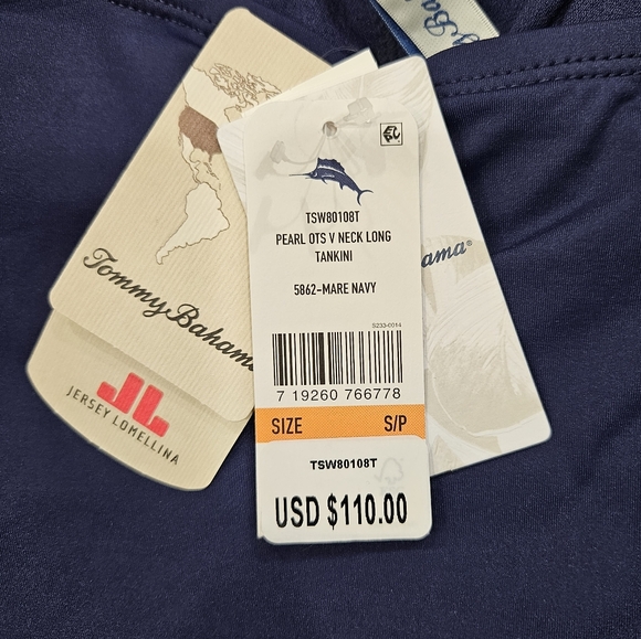 NWT Tommy Bahama Navy Blue Tankini - Picture 7 of 8